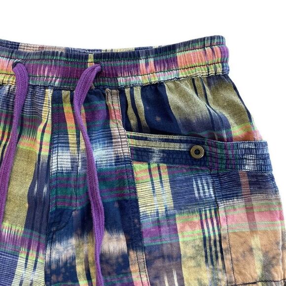 Anthropologie Pilcro Heirloom Tie-Dye Plaid Shorts - Picture 3 of 7